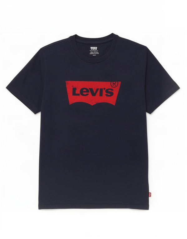 Levi's T-Shirt Graphique Homme Bleu Marine Moyen Coton