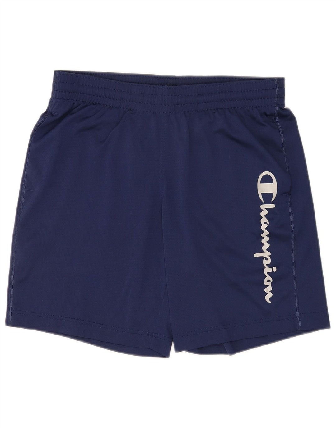 Champion Short de Sport Graphique Homme Bleu Marine Moyen Polyester
