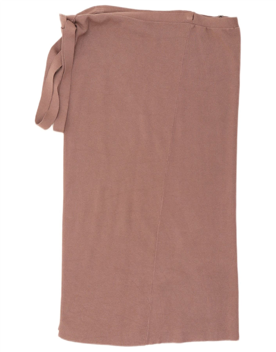 Zara Femme Jupe Portefeuille En Tricot Moyen W28 Viscose Marron