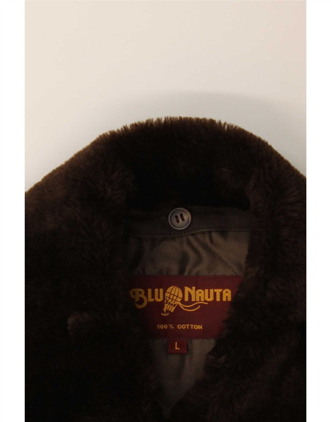 Blu Nauta Manteau pour femme UK 40 Large Marron Coton