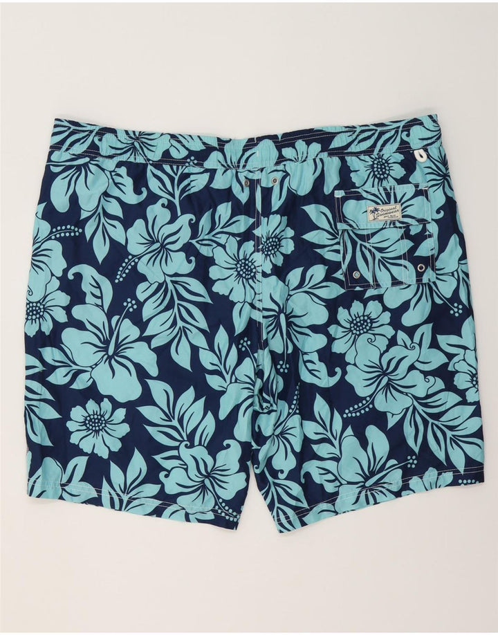 MARKS & SPENCER Short de Bain Homme 2XL Bleu Marine Floral Polyester