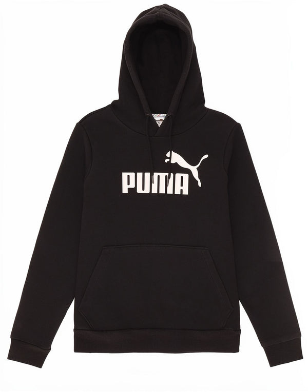 Puma Pull à capuche graphique pour femme UK 10 Petit coton noir