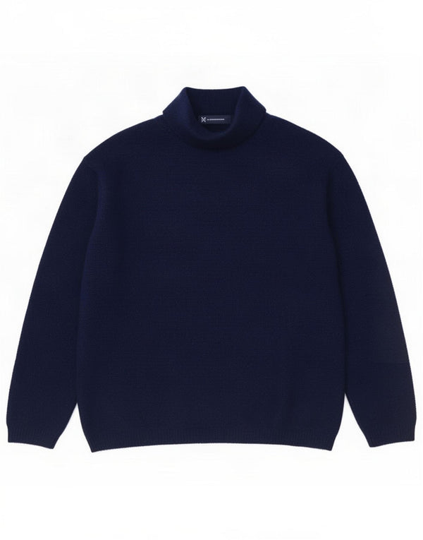 Crew Clothing Pull à col roulé pour femme UK 10 Small Bleu marine