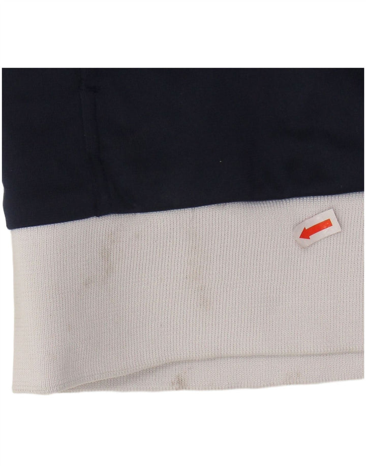 ASICS Veste de survêtement pour homme Small Bleu marine Colorblock Polyester