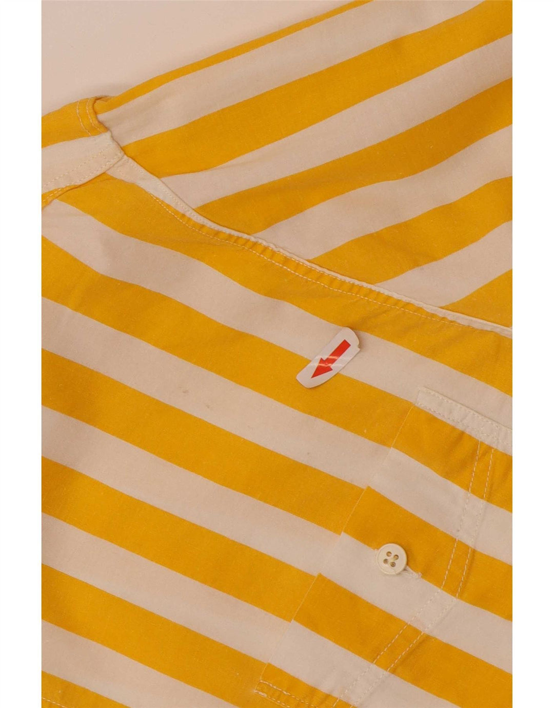 Chemise Homme Vintage Grande Rayure Jaune