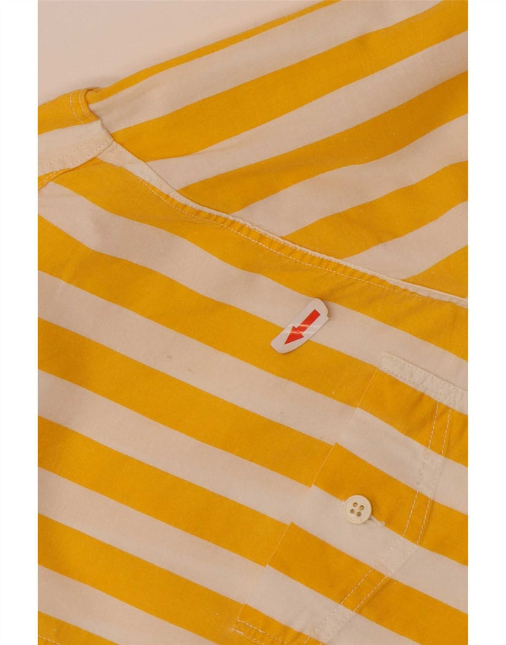 Chemise Homme Vintage Grande Rayure Jaune