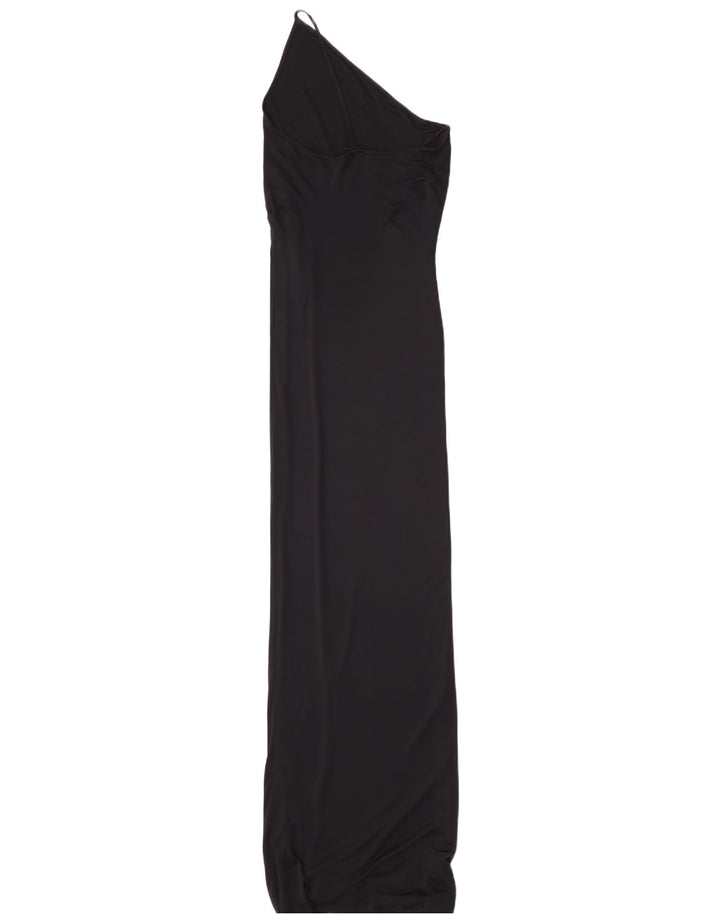 Exte Femme Robe Maxi Une Épaule IT 44 Viscose Noir Moyen