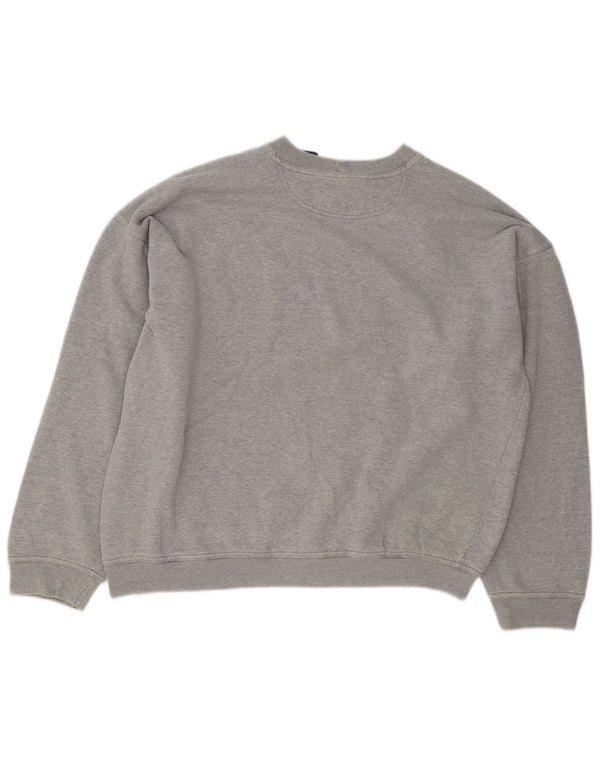 Gap Sweat-Shirt Coupe Ample Homme Gris Moyen Moucheté Coton
