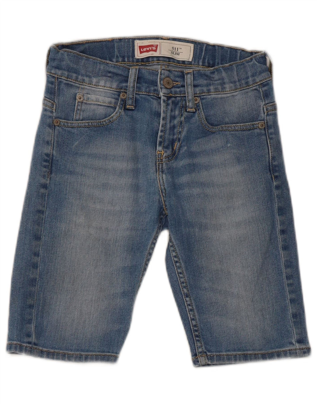 Levi's Short en jean slim 511 pour garçon 9-10 ans W24 Bleu coton