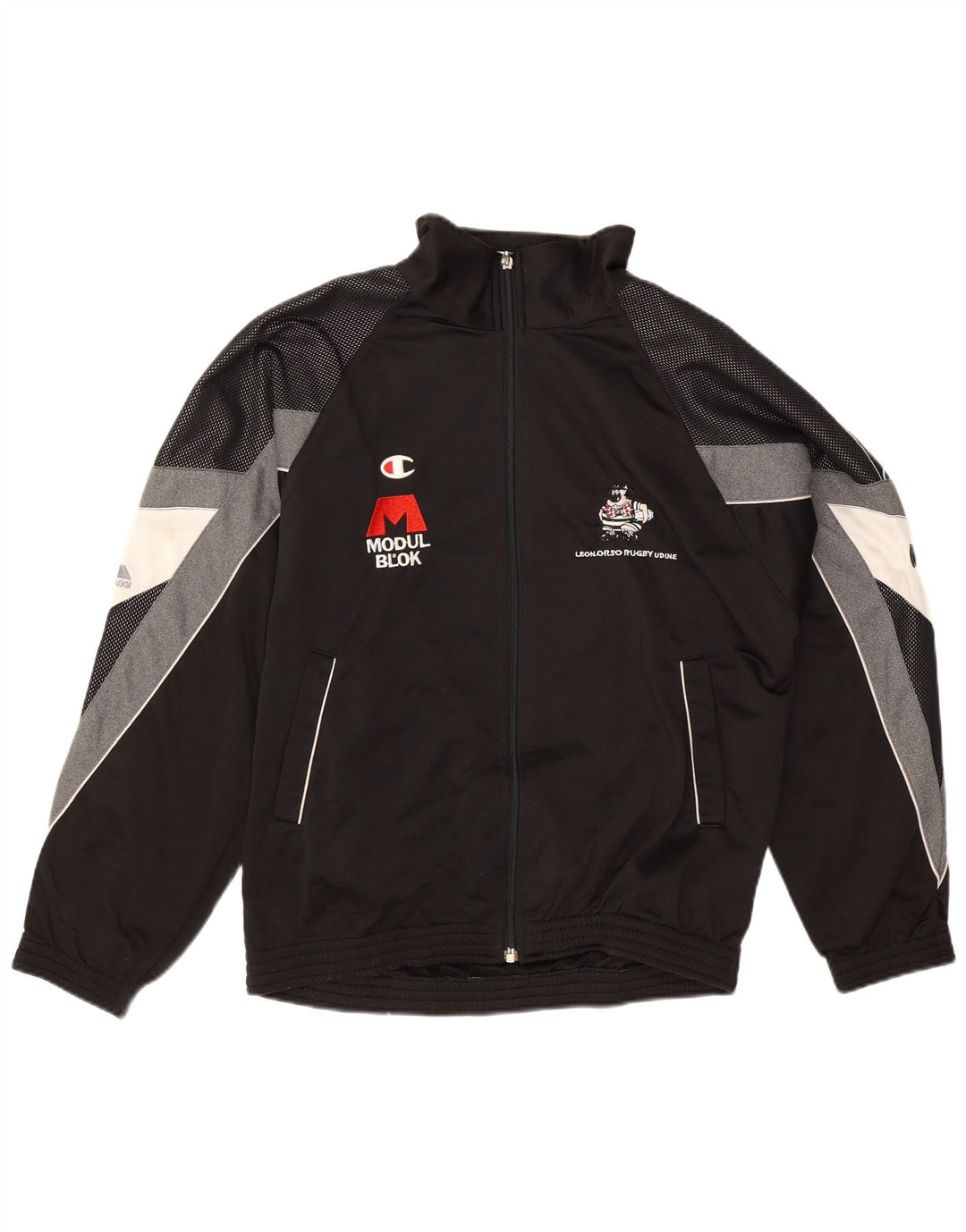 Champion Veste de Survêtement Graphique Homme Noir Moyen Colourblock