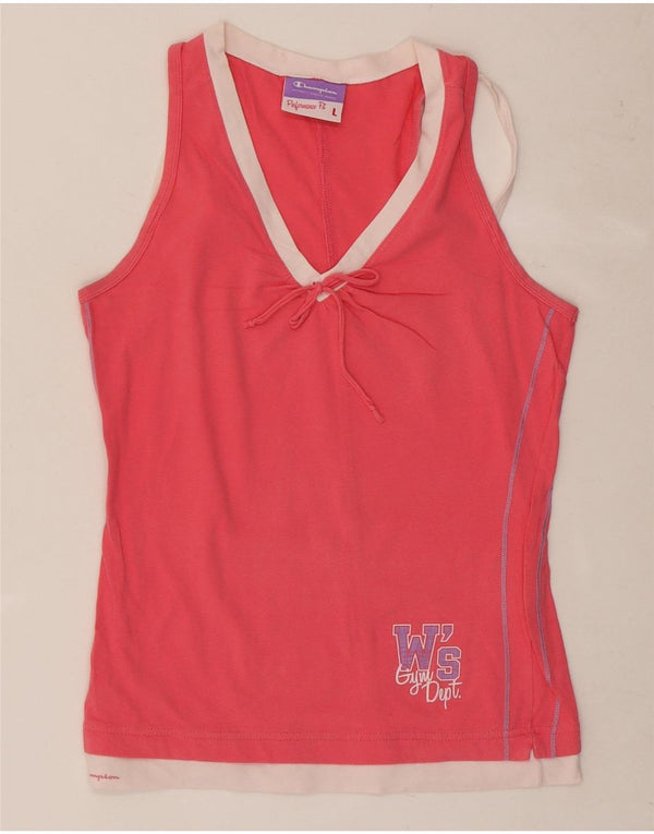 Champion Womens Performance Graphic Débardeur UK 14 Large Rose Colorblock