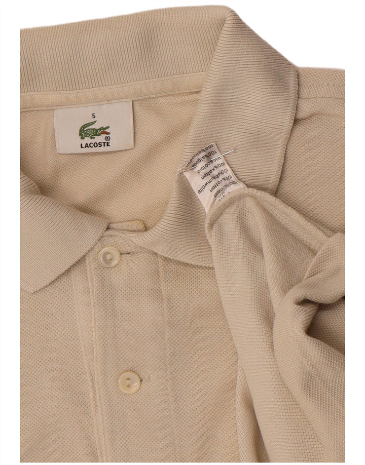 LACOSTE Polo Homme Taille 5 Grand Coton Blanc Cassé