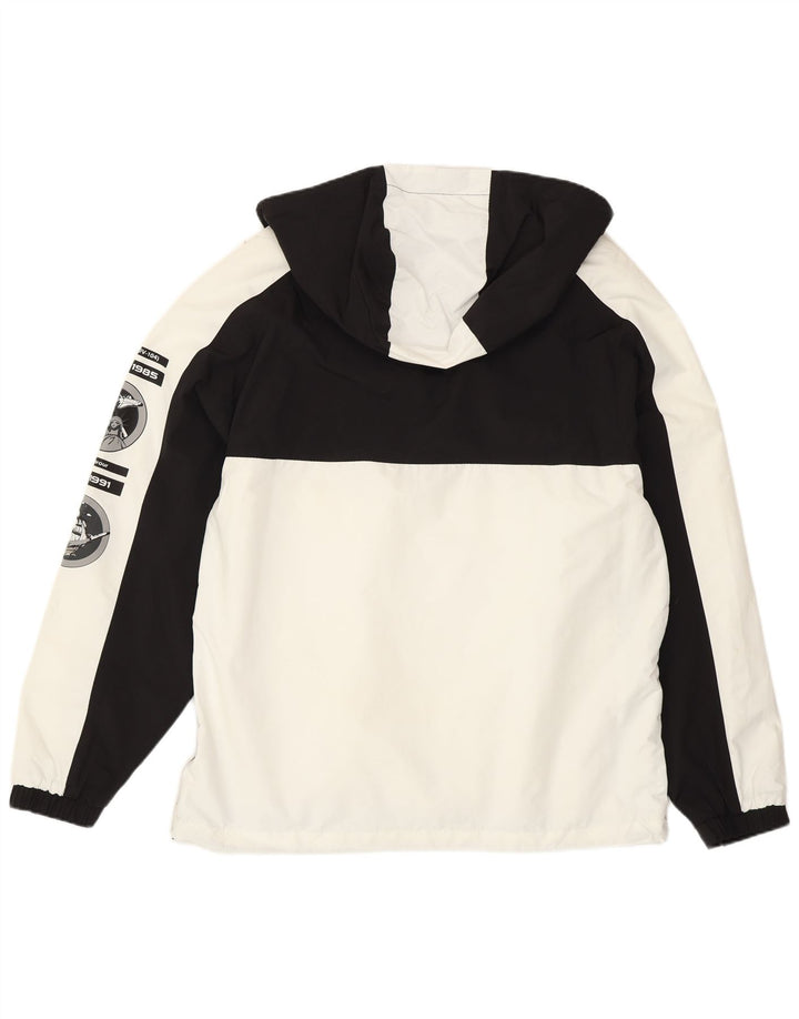 Pull & Bear Veste Anorak Nasa Graphic pour Homme UK 38 Medium Blanc Colorblock