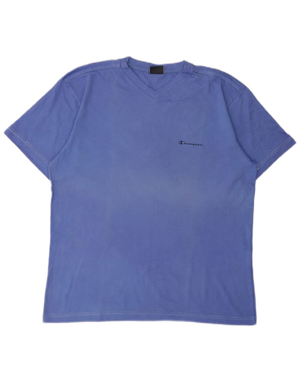 Champion T-Shirt Homme Top 2XL Bleu Coton