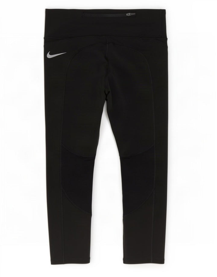 Nike Legging Capri Dri Fit pour femme UK 8 Small Noir Polyester