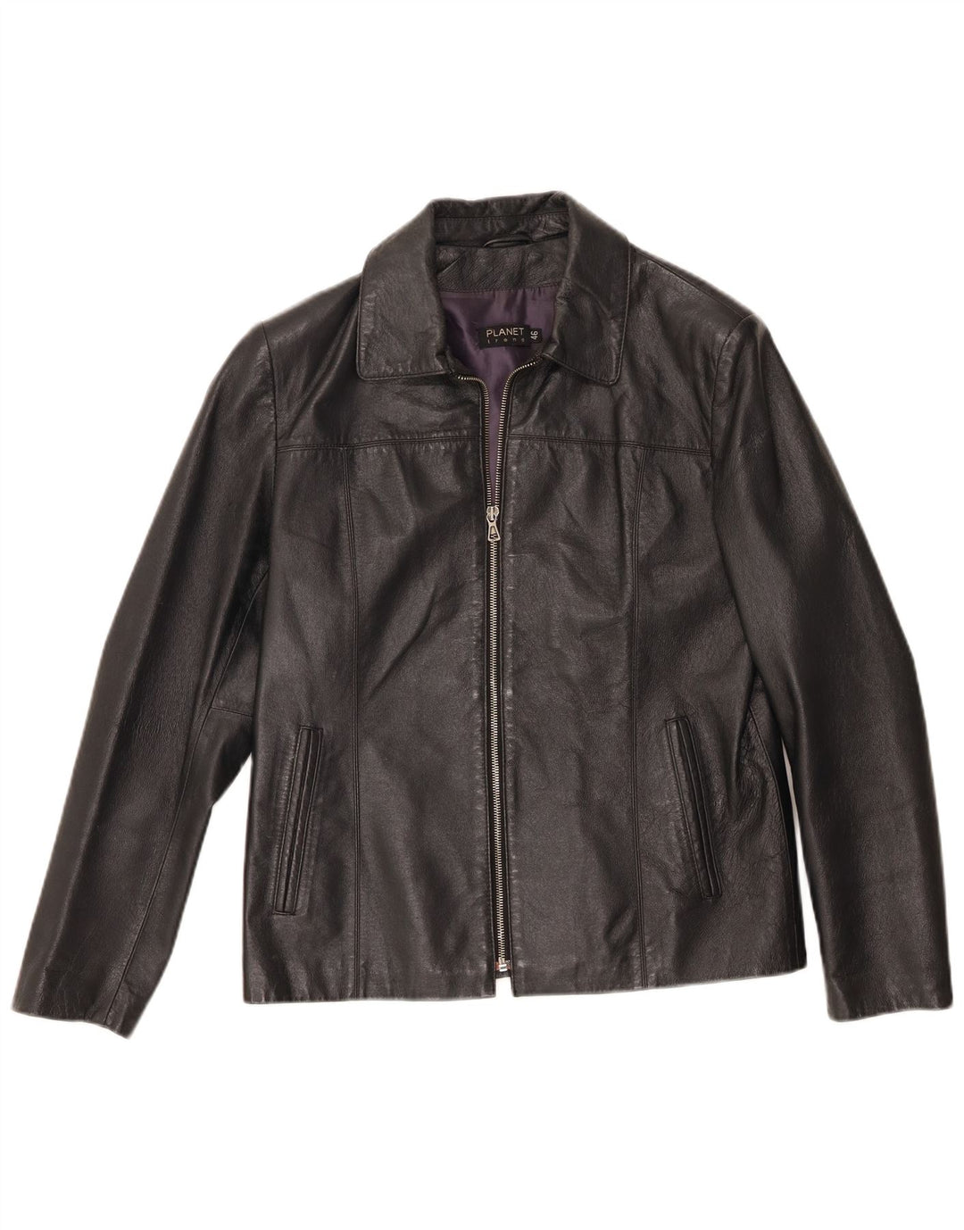 Planet Veste en cuir pour homme IT 46 Petit cuir noir