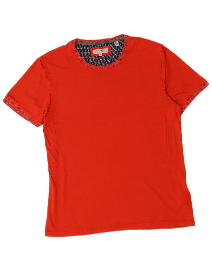 Ted Baker T-Shirt Homme Taille 4 Grand Rouge Coton