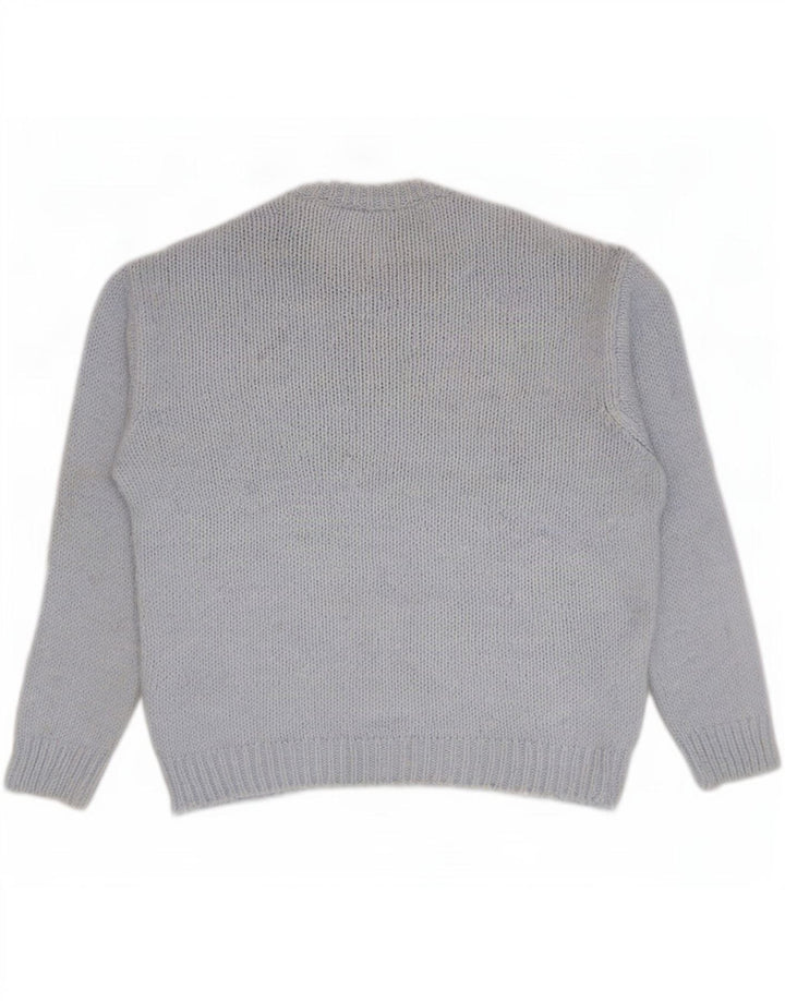 Zara Pull ras du cou pour hommes, grand, bleu, acrylique