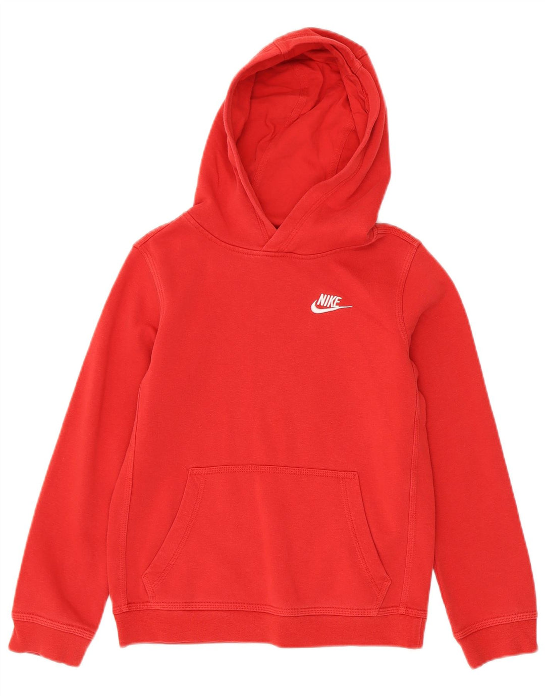 Nike Pull à capuche garçon 10-11 ans Rouge moyen Coton