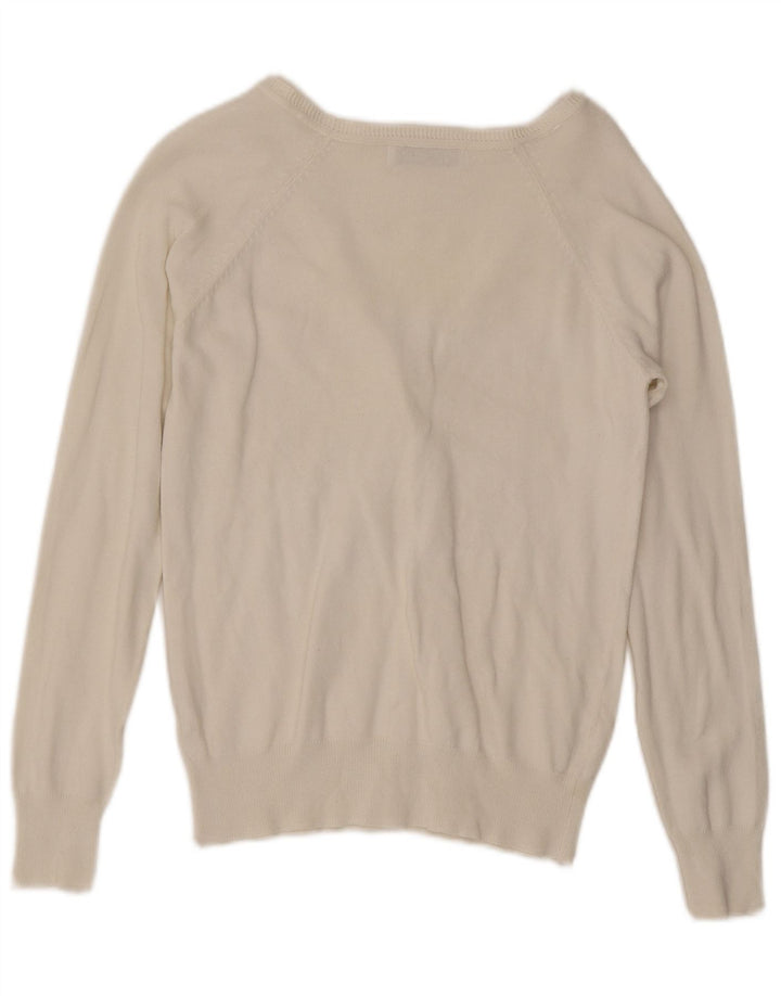 Zara Womens Regular Fit Cardigan Pull UK 12 Moyen Blanc