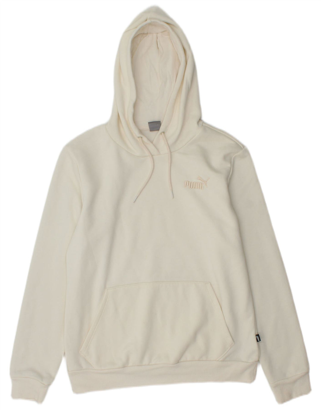 Puma Pull à capuche pour femme UK 14 Medium Blanc Coton