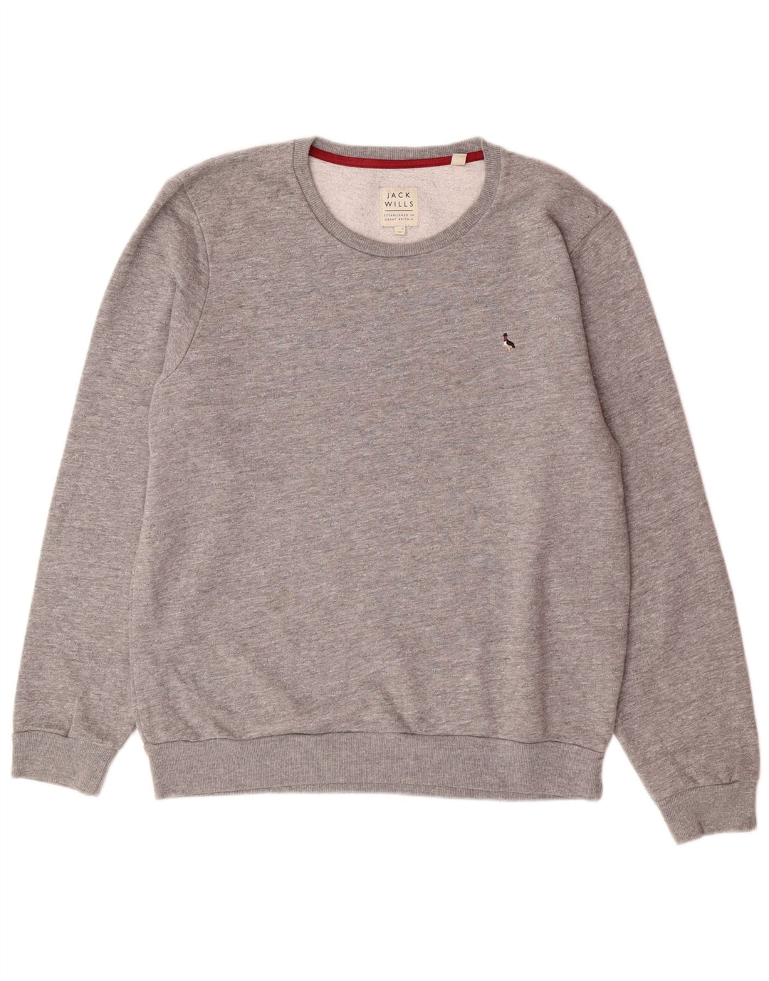 JACK WILLS Sweat-Shirt Homme Gris Moyen Moucheté Coton