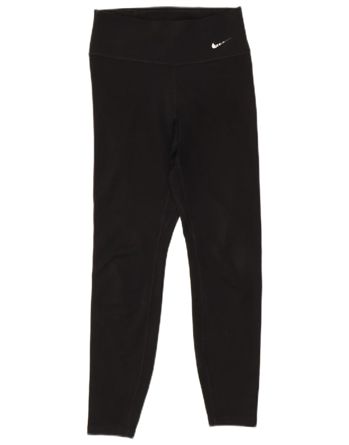 NIKE Legging graphique Dri Fit pour femme UK 6 XS Noir