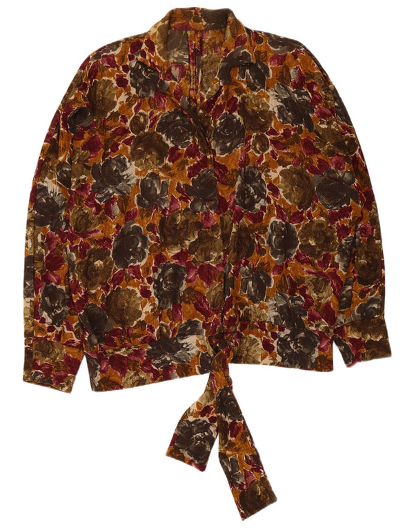 vintage Femme Chemise Blouse UK 20 2XL Multicolore Floral