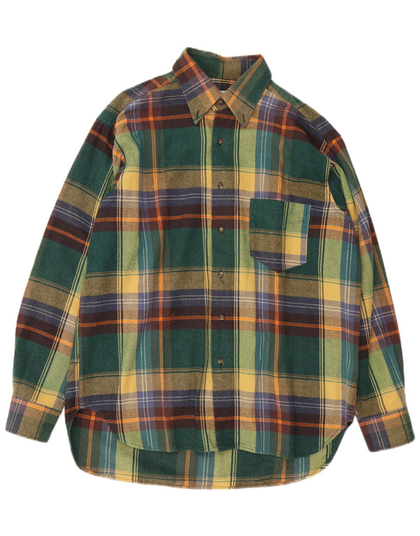 Brandi Chemise en flanelle pour homme Grand coton à carreaux vert