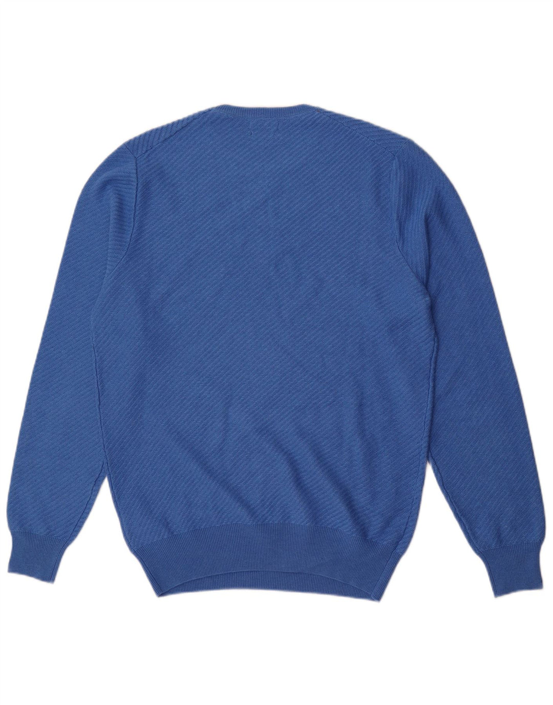 Massimo Dutti Pull à col rond pour homme en coton bleu Taille L