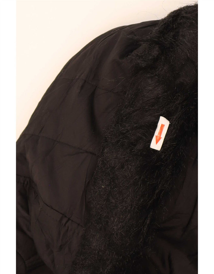 Nautica Veste matelassée à capuche pour femme UK 14 Medium Noir Polyester