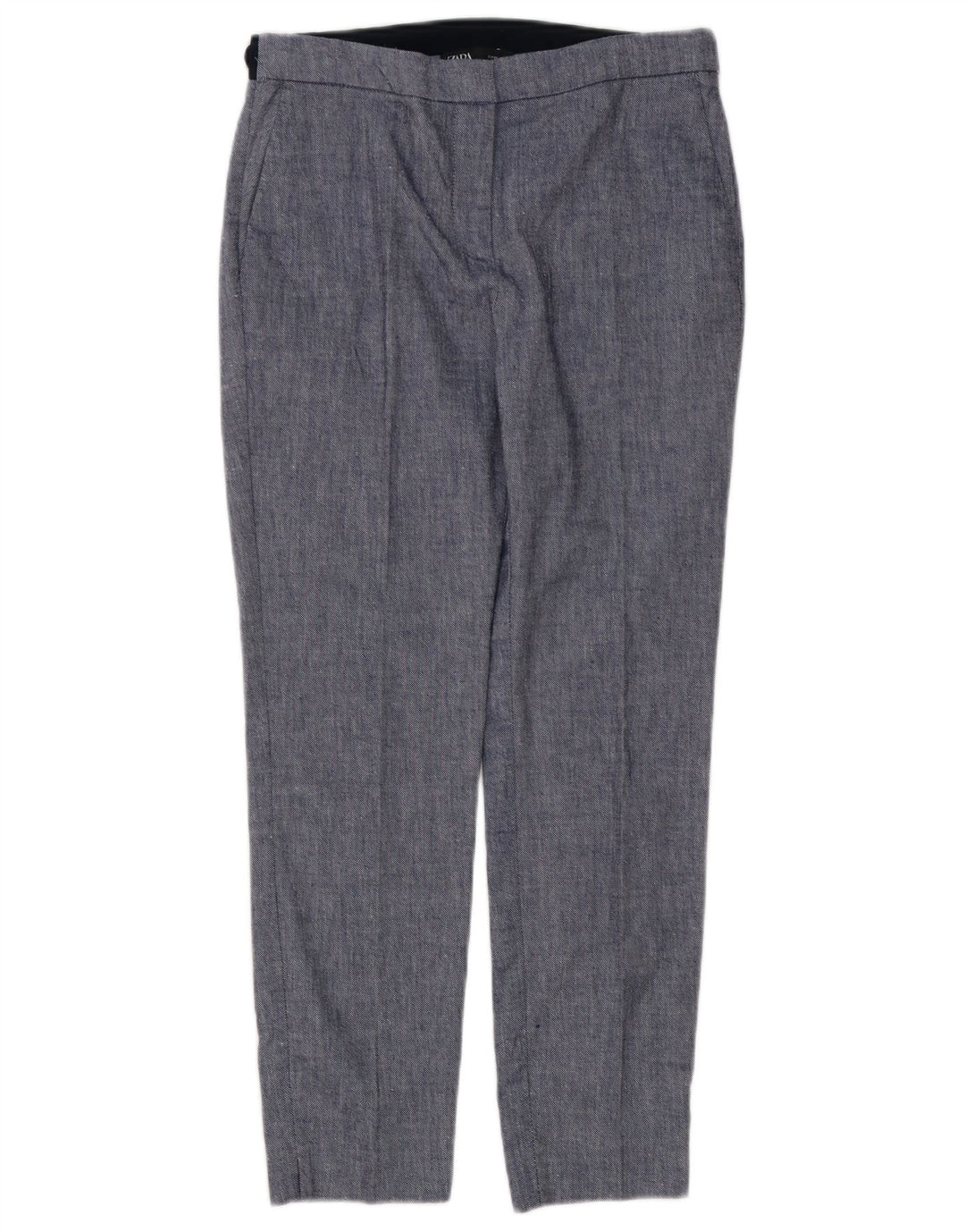 Zara Pantalon Chino Slim Femme Moyen W28 L27 Bleu Colorblock