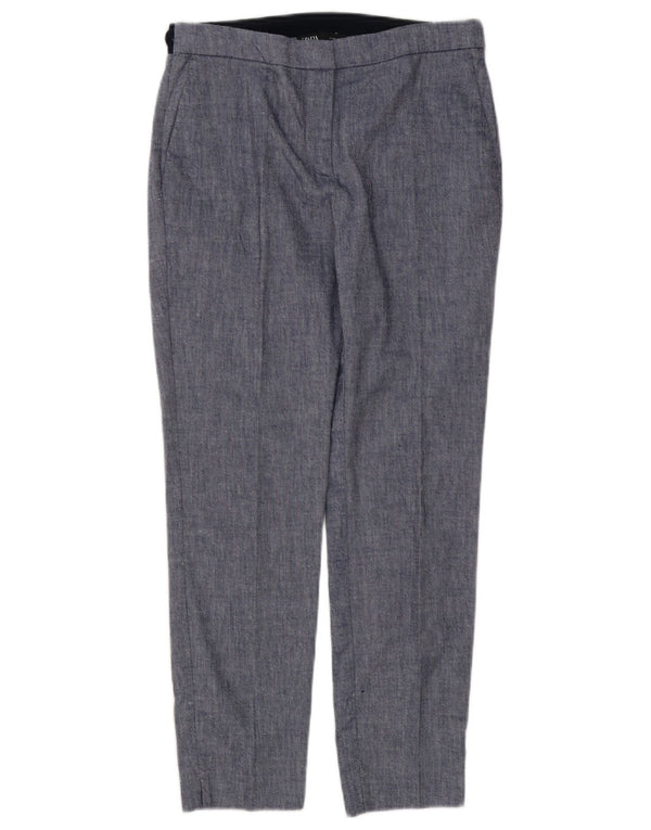 Zara Pantalon Chino Slim Femme Moyen W28 L27 Bleu Colorblock