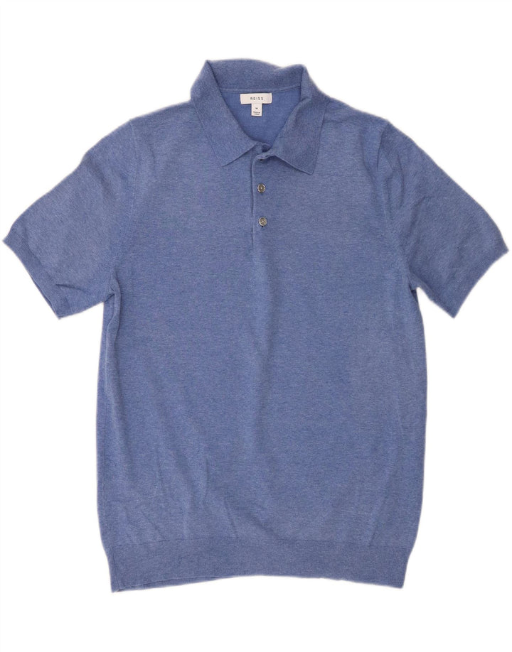 Reiss Polo Homme Bleu Moyen Coton