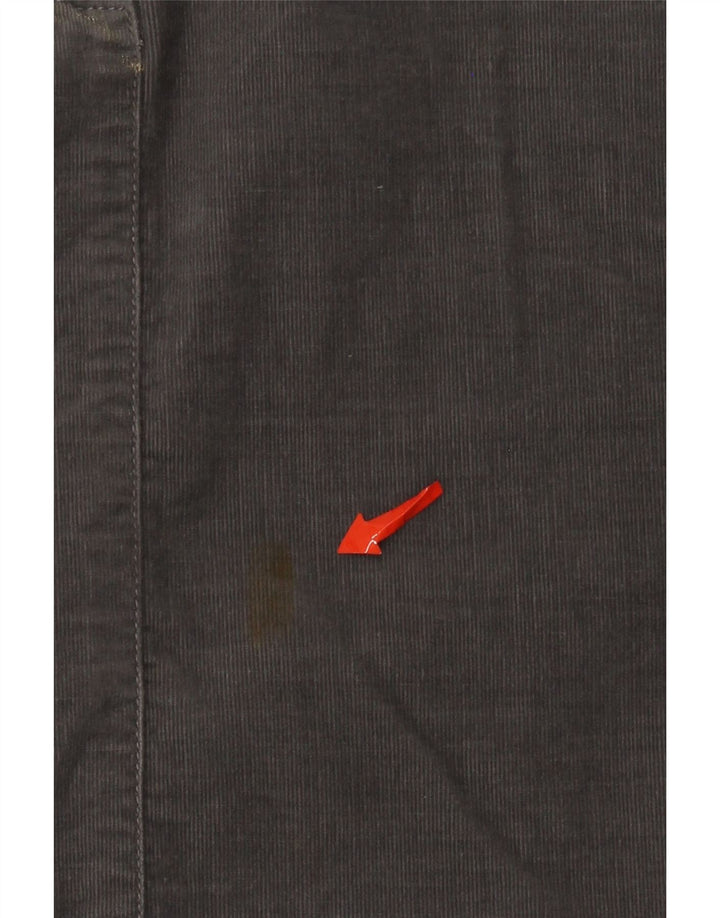 Benetton Femme Mini Jupe En Velours Côtelé IT 42 Moyen W30 Gris Coton