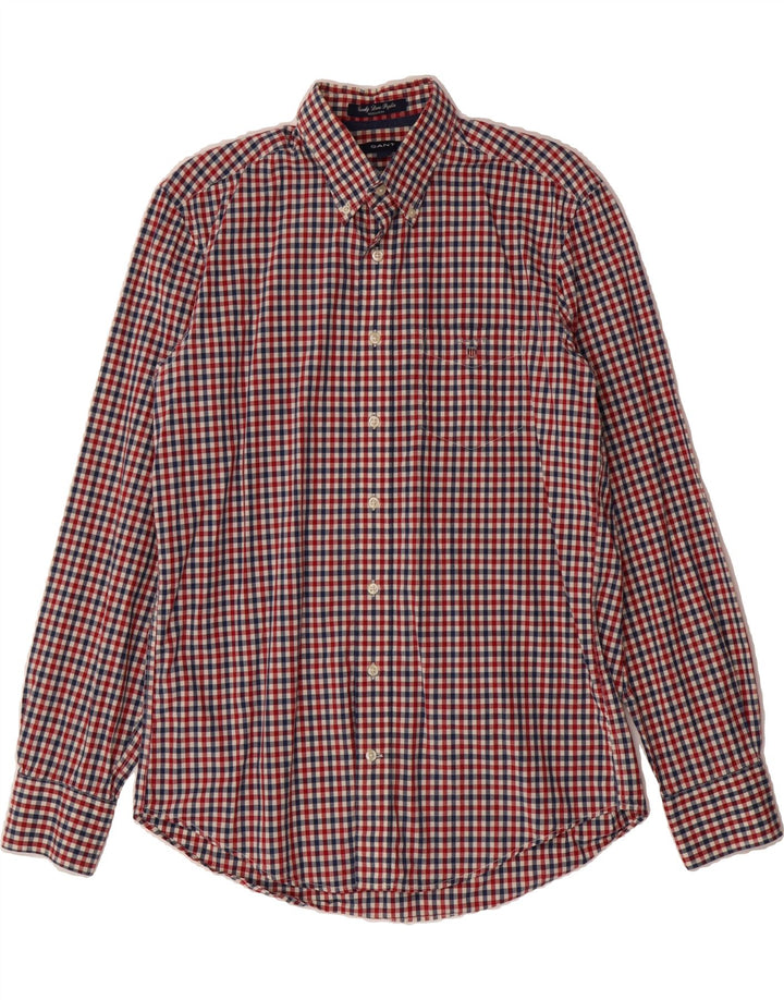 GANT Mens Regular Fit Shirt Medium Multicoloured Gingham Cotton Vintage Gant and Second-Hand Gant from Messina Hembry 