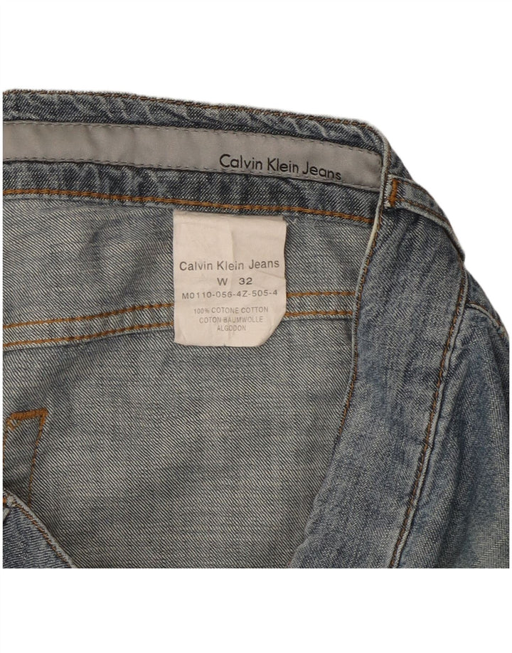 Calvin Klein Jean droit W32 L27 femme en coton bleu