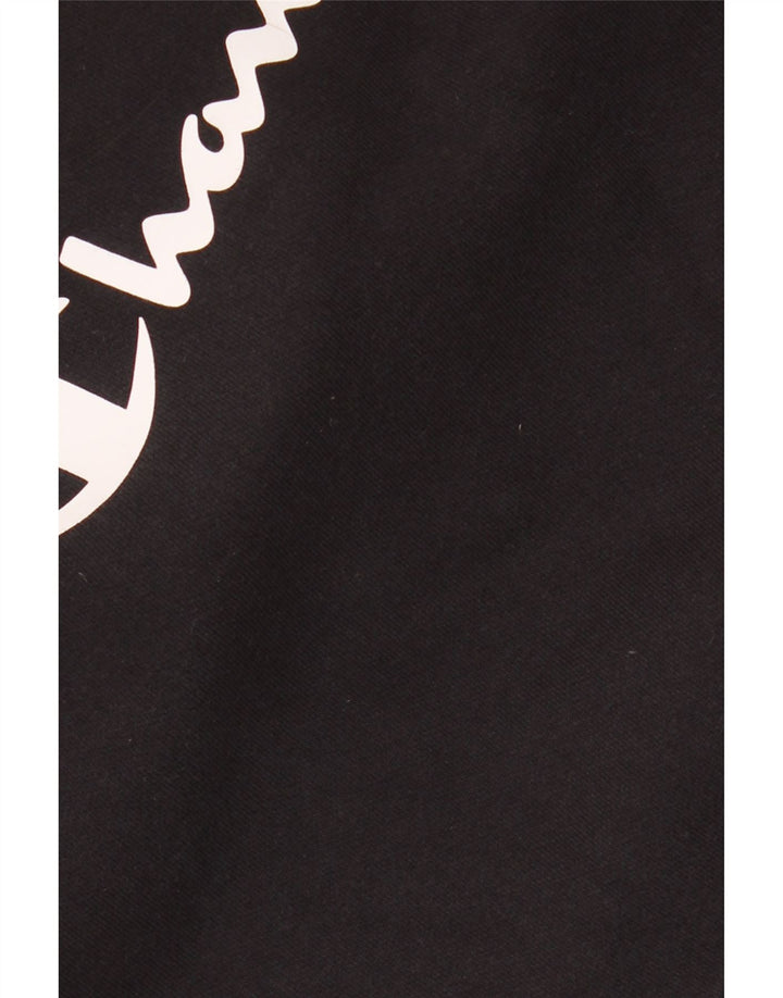 CHAMPION Pull à Capuche Graphique Homme Noir Moyen Coton