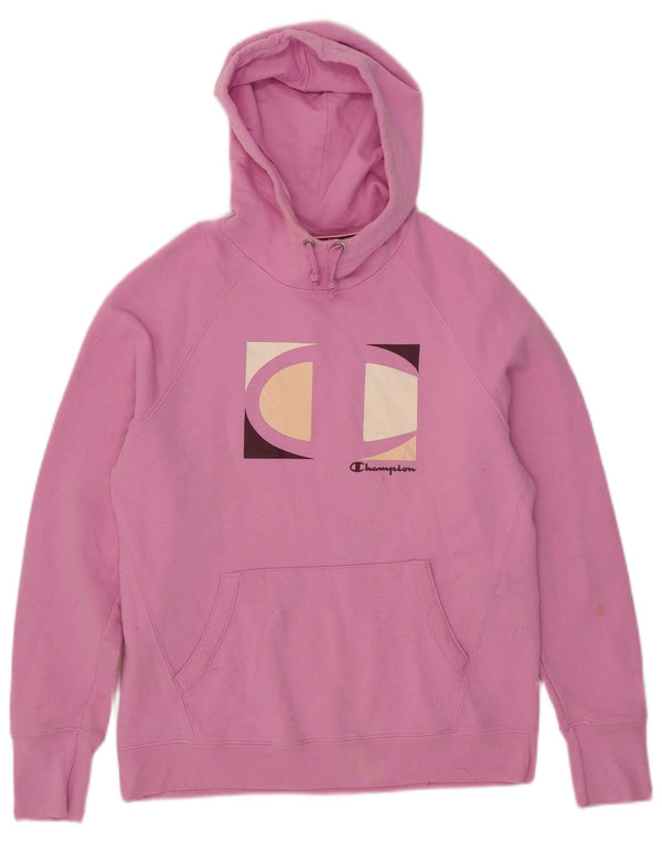 Champion Pull à capuche graphique pour femme UK 14 Rose moyen