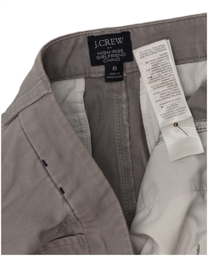 J. CREW Pantalon chino slim Girlfriend pour femme US 8 Medium W32 L27 Gris