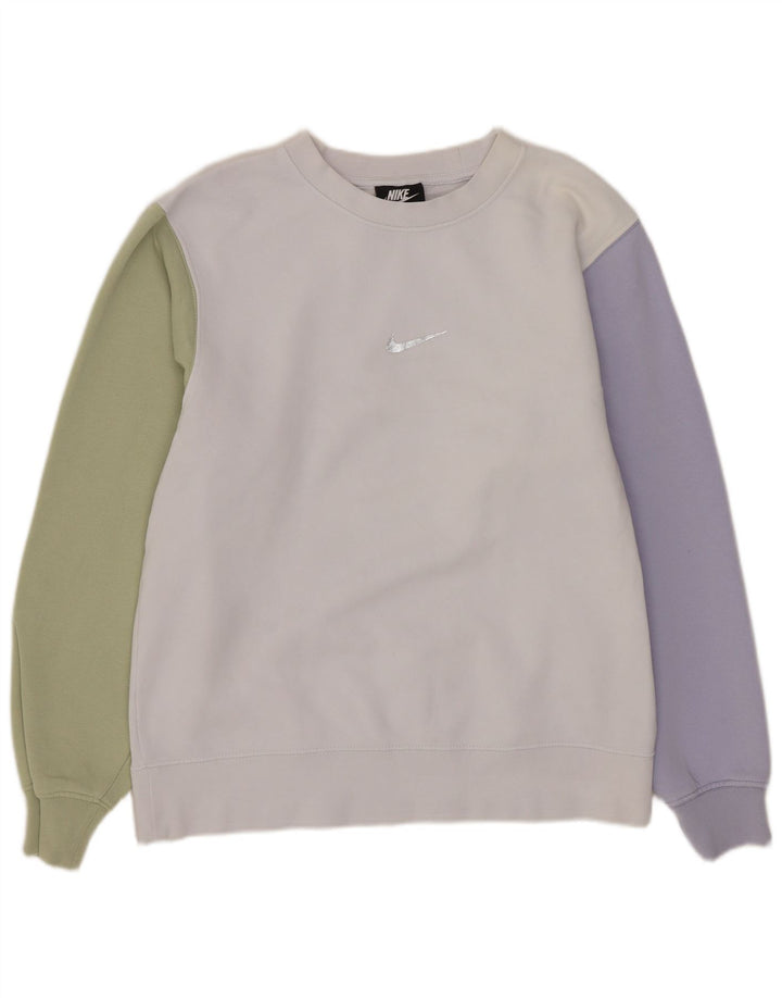 Nike Sweat-shirt oversize pour femme UK 6 XS Multicolore Colourblock