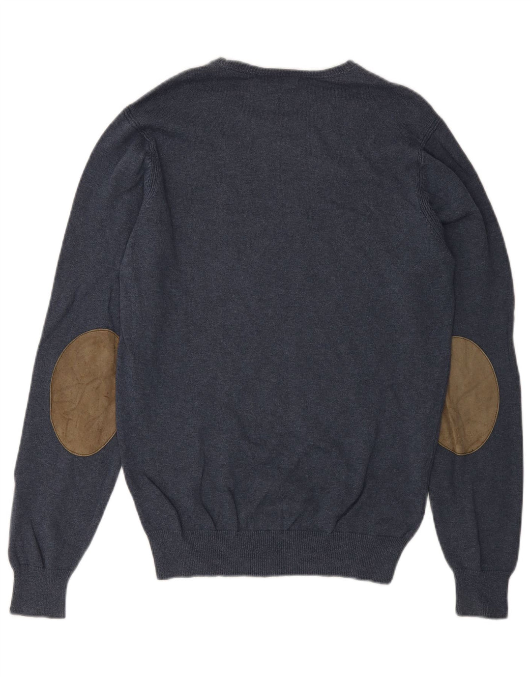 Massimo Dutti Pull à col rond pour homme en coton bleu petit