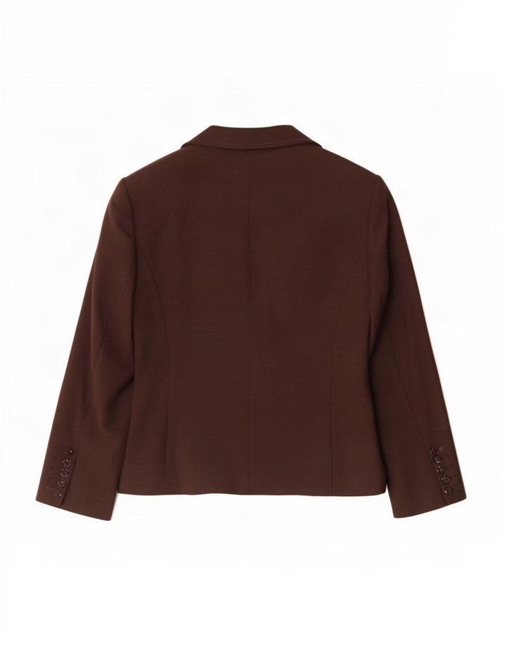 Marks & Spencer Veste blazer à 2 boutons pour femme UK 16 Large Marron Polyester