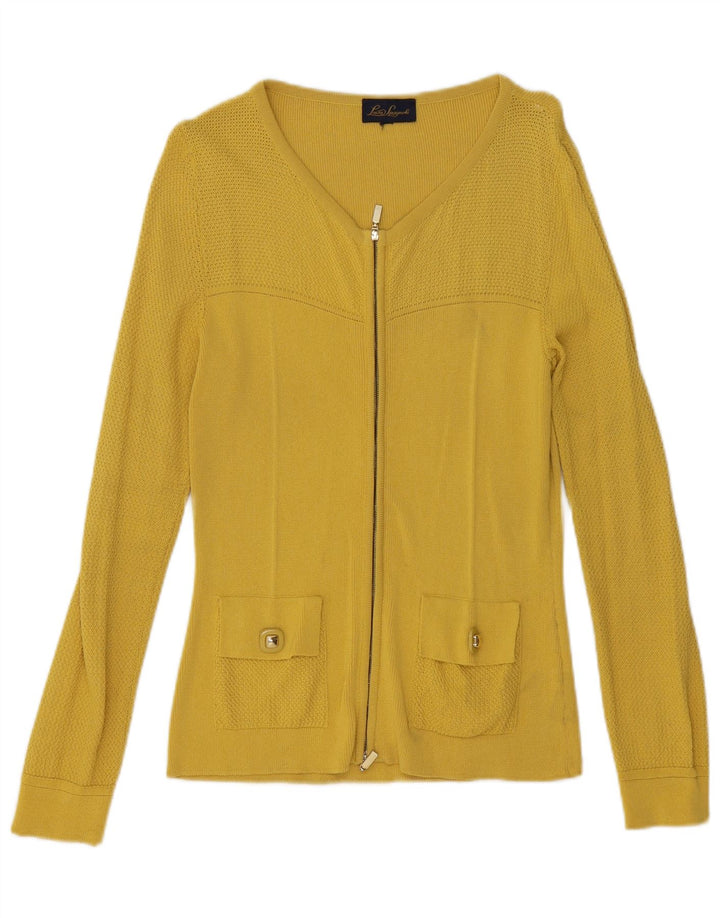 Luisa Spagnoli Cardigan pour femme UK 14 Jaune moyen