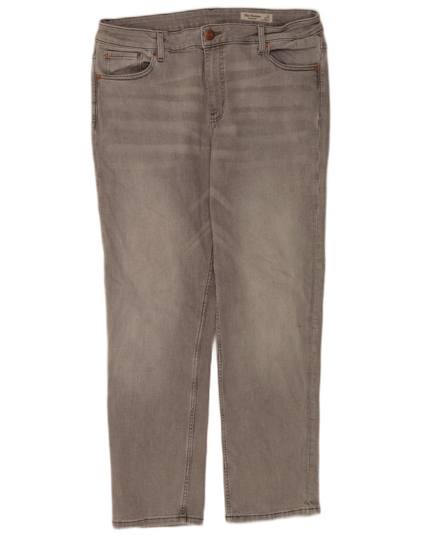 Marks & Spencer Jean droit The Sienna pour femme UK 16 Large W34 L27 Gris