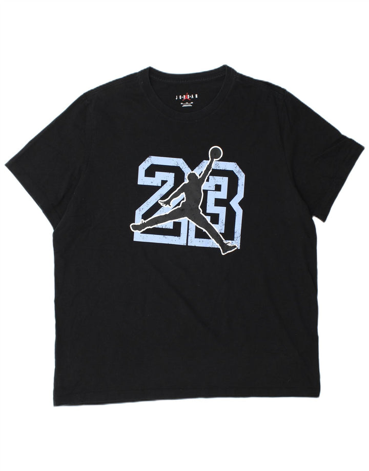 Jordan T-shirt graphique pour homme 2XL en coton noir