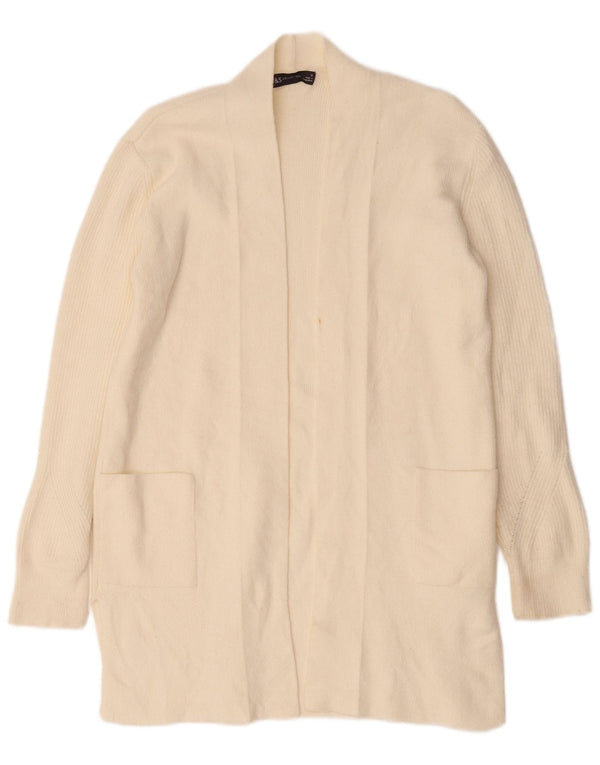 Marks & Spencer Pull cardigan long pour femme UK 12 Medium Off White