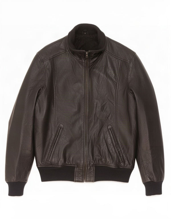 veste en cuir homme vintage UK 38 Noir Moyen