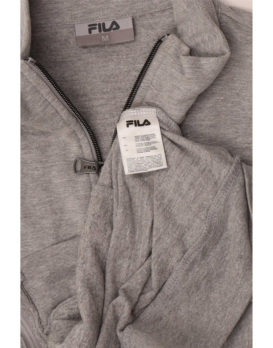 Fila Veste de survêtement graphique pour femme UK 12 Gris moyen Colourblock