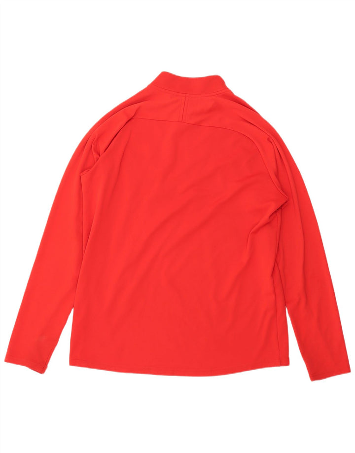 Nike Haut de survêtement Dri Fit Graphic pour homme avec col zippé Rouge Taille L